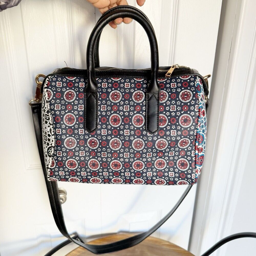 FAUX LEATHER TOPSHOP BOWLING BAG FLORAL - Picture 9 of 16